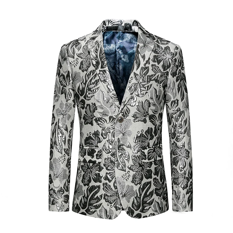 Fashion Floral Print Men Jacket Two Button Slim Fit Suit Blazer Wedding Groom Suit Jacket Formal Jacket For Special Occasion
Fashion Floral Print Men Jacket Two Button Slim Fit Suit Blazer Wedding Groom Suit Jacket Formal Jacket For Special Occasion
