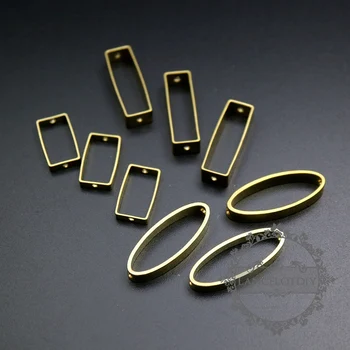 oval/rectangle shape raw brass frame with two holes for beadings pendant charm DIY supplies 1800283
oval/rectangle shape raw brass frame with two holes for beadings pendant charm DIY supplies 1800283