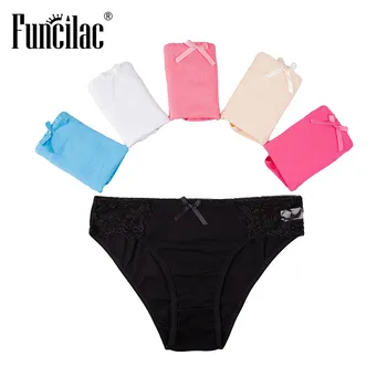 FUNCILAC Brand Lace Women Underwear Cotton Seamless Panties Solid Ladies Panty Lingerie Sexy Knickers Briefs Fashion 5pcs/lot
FUNCILAC Brand Lace Women Underwear Cotton Seamless Panties Solid Ladies Panty Lingerie Sexy Knickers Briefs Fashion 5pcs/lot