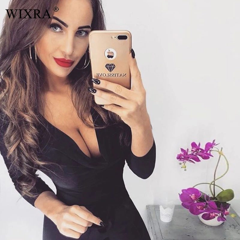 Wixra 2019 New Hot Spring Autumn Womens Clothing Bodysuits Long Sleeve Sexy V Neck Solid Trendy Playsuits For Women
Wixra 2019 New Hot Spring Autumn Womens Clothing Bodysuits Long Sleeve Sexy V Neck Solid Trendy Playsuits For Women