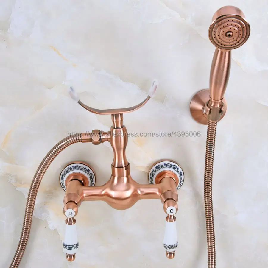 Antique Red Copper Wall Mounted Bathroom Bath Faucet Mixer Tap With Hand Shower Head Shower Faucet Set Bna353
Antique Red Copper Wall Mounted Bathroom Bath Faucet Mixer Tap With Hand Shower Head Shower Faucet Set Bna353