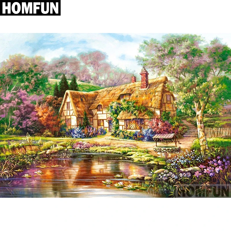 HOMFUN Full Square/Round Drill 5D DIY Diamond Painting "House scenery" Embroidery Cross Stitch 5D Home Decor Gift A05022
HOMFUN Full Square/Round Drill 5D DIY Diamond Painting "House scenery" Embroidery Cross Stitch 5D Home Decor Gift A05022