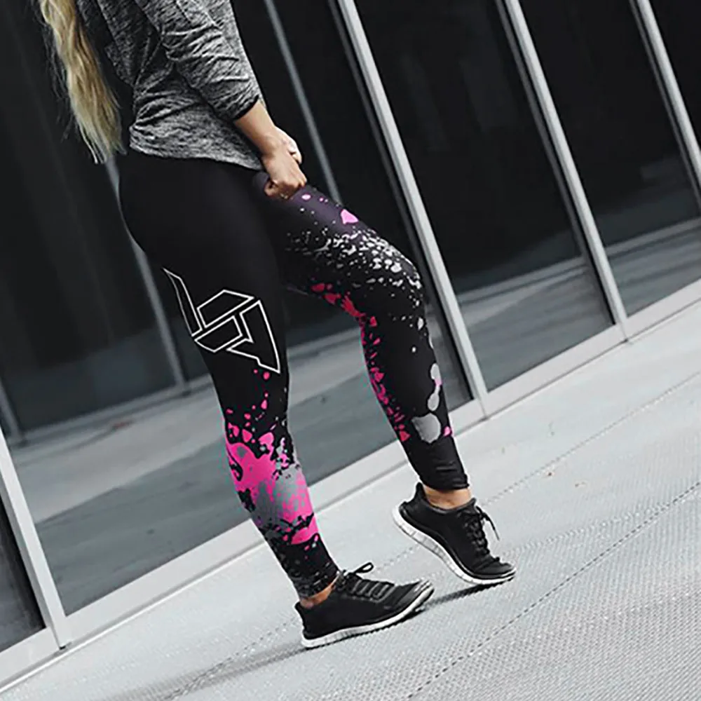 Женские штаны леггинсы для тренировок фитнеса спорта спортзала бега эластичные