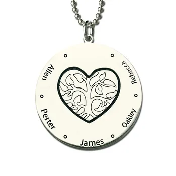 Custom Families Names Necklaces Tree of Life Disc Necklace Silver 925 Pendant Personalized Letter Choker Collar Chain Mom Gift
Custom Families Names Necklaces Tree of Life Disc Necklace Silver 925 Pendant Personalized Letter Choker Collar Chain Mom Gift
