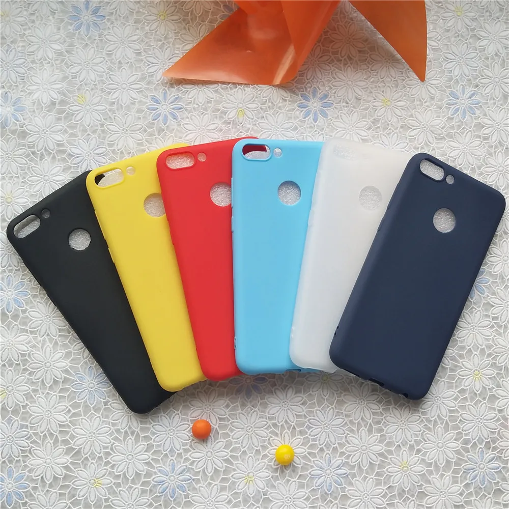 Мягкий цветной чехол Macarons из ТПУ для huawei P smart 5 65 дюймов высококачественный с