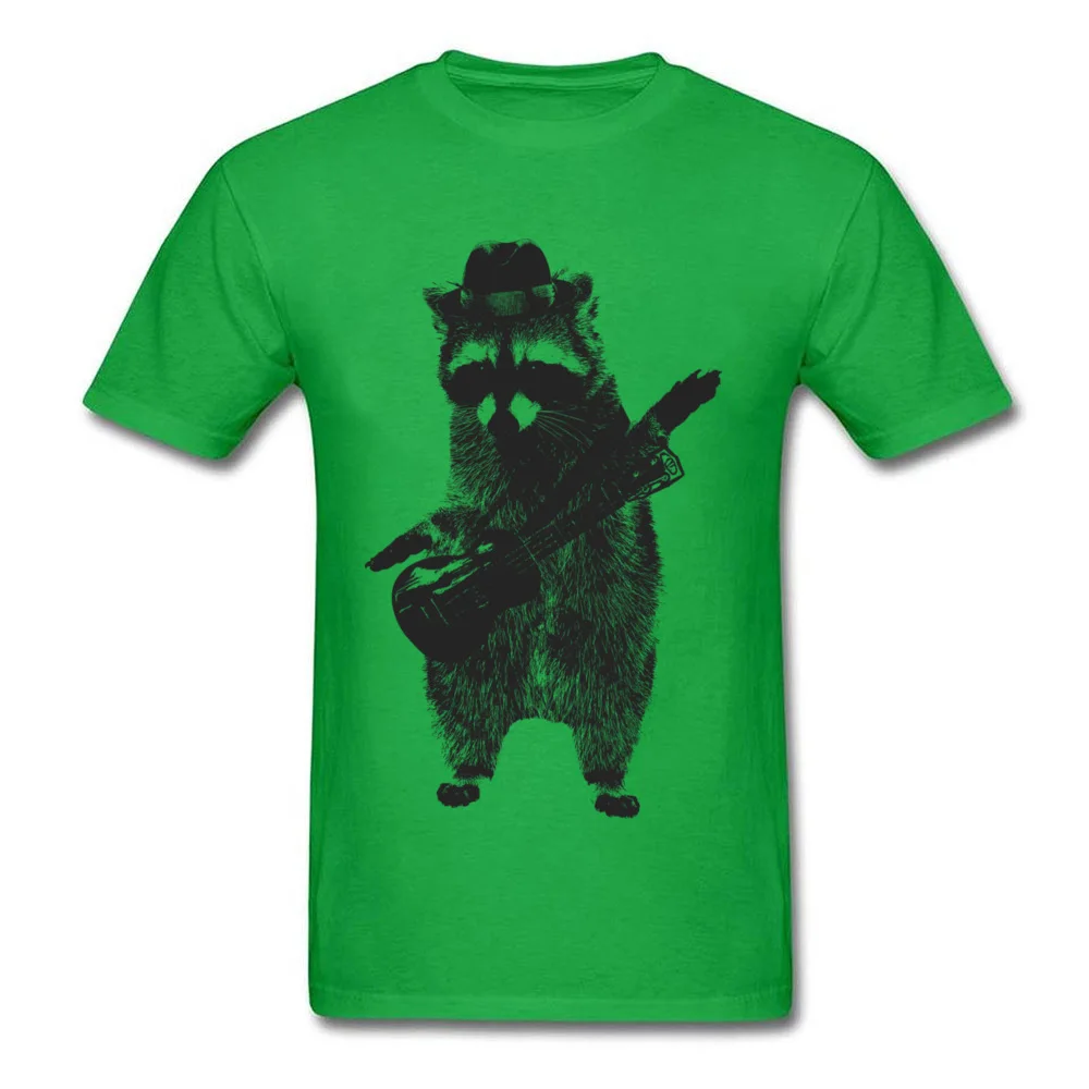 Raccoon wielding ukulele_green