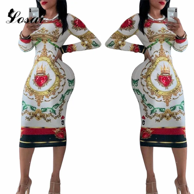 2019 Summer Women Dress Casual Long Sleeve O Neck Print Slim Dresses Ladies Spring Sexy Bodycon Party Club Vestido Plus Size
2019 Summer Women Dress Casual Long Sleeve O Neck Print Slim Dresses Ladies Spring Sexy Bodycon Party Club Vestido Plus Size