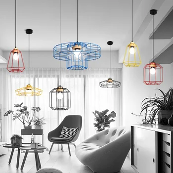 black vintage industrial pendant light nordic retro lights iron lampshade loft edison lamp metal cage dining room Countryside
black vintage industrial pendant light nordic retro lights iron lampshade loft edison lamp metal cage dining room Countryside