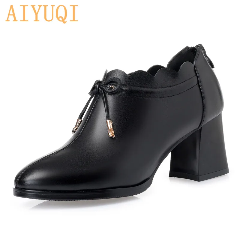AIYUQI Women shoes high heel luxury brand 2019 spring new genuine leather women shoes, square head fashion dress shoes women
AIYUQI Women shoes high heel luxury brand 2019 spring new genuine leather women shoes, square head fashion dress shoes women