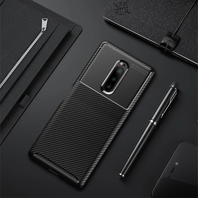Чехол из углеродного волокна для Sony Xperia 1 чехол 6 5 дюймов высокое качество