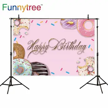 Funnytree pink golden birthday donut colors dessert girl children background photography photo backdrop wall-papers photocall
Funnytree pink golden birthday donut colors dessert girl children background photography photo backdrop wall-papers photocall