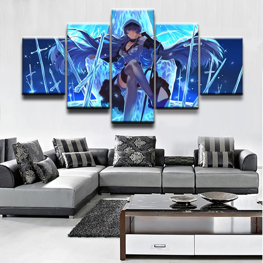 Modular HD Print Artwork Modern Animation Poster Home Decor Wall Art 5 Pieces Akame ga Kill! Esdeath Pictures Canvas Painting
Modular HD Print Artwork Modern Animation Poster Home Decor Wall Art 5 Pieces Akame ga Kill! Esdeath Pictures Canvas Painting