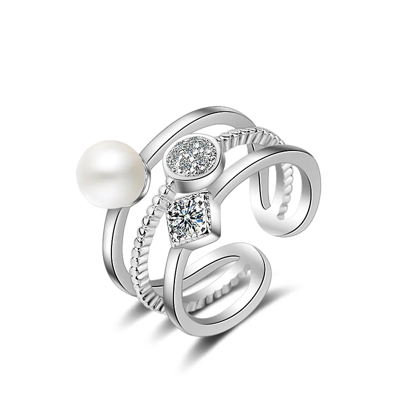 New 925 Sterling Silver Jewelry Rings For Women Trendy Imitation Pearl Shiny CZ Zircon Resizable Rings Birthday Gift Cheap
New 925 Sterling Silver Jewelry Rings For Women Trendy Imitation Pearl Shiny CZ Zircon Resizable Rings Birthday Gift Cheap
