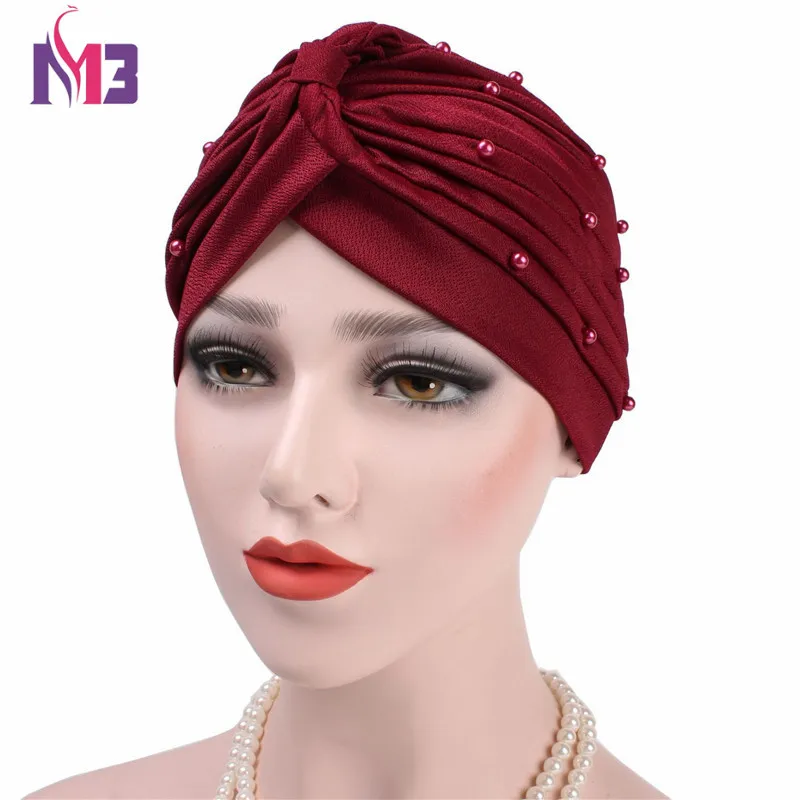 Women Pearl Turban Breathable Wrinkle Beaded Headband Hat Bandanas Muslim Turban Hijab Turbante Hair Accessories Headwear
Women Pearl Turban Breathable Wrinkle Beaded Headband Hat Bandanas Muslim Turban Hijab Turbante Hair Accessories Headwear
