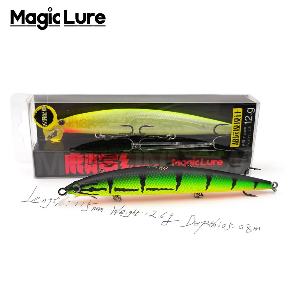 Magic Lure Brand Newest Kylin L115F Floating Jerkbait Minnow lure artificial plastic wobbler baits for pike bass fish fishing
Magic Lure Brand Newest Kylin L115F Floating Jerkbait Minnow lure artificial plastic wobbler baits for pike bass fish fishing