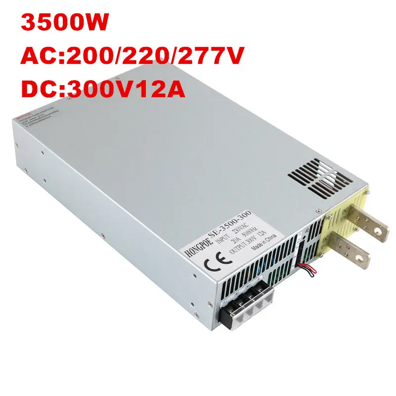 

3500W 300V Power Supply 0-300V Adjustable Power 300VDC AC-DC 0-5V Analog Signal Control SE-3500-300 Power Transformer 300V 11.5A