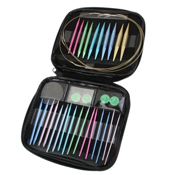 13 Sizes/Set Interchangeable Aluminium Circular Knitting Needles with Case Gifts 2.75-10mm
13 Sizes/Set Interchangeable Aluminium Circular Knitting Needles with Case Gifts 2.75-10mm