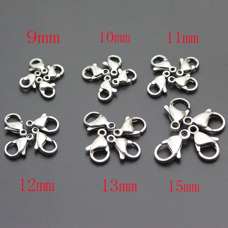 Wholesale 316 Stainless Steel Silver Lobster Clasps Claw Jewelry Hook Findings for Necklace Chain Bracelet
Wholesale 316 Stainless Steel Silver Lobster Clasps Claw Jewelry Hook Findings for Necklace Chain Bracelet