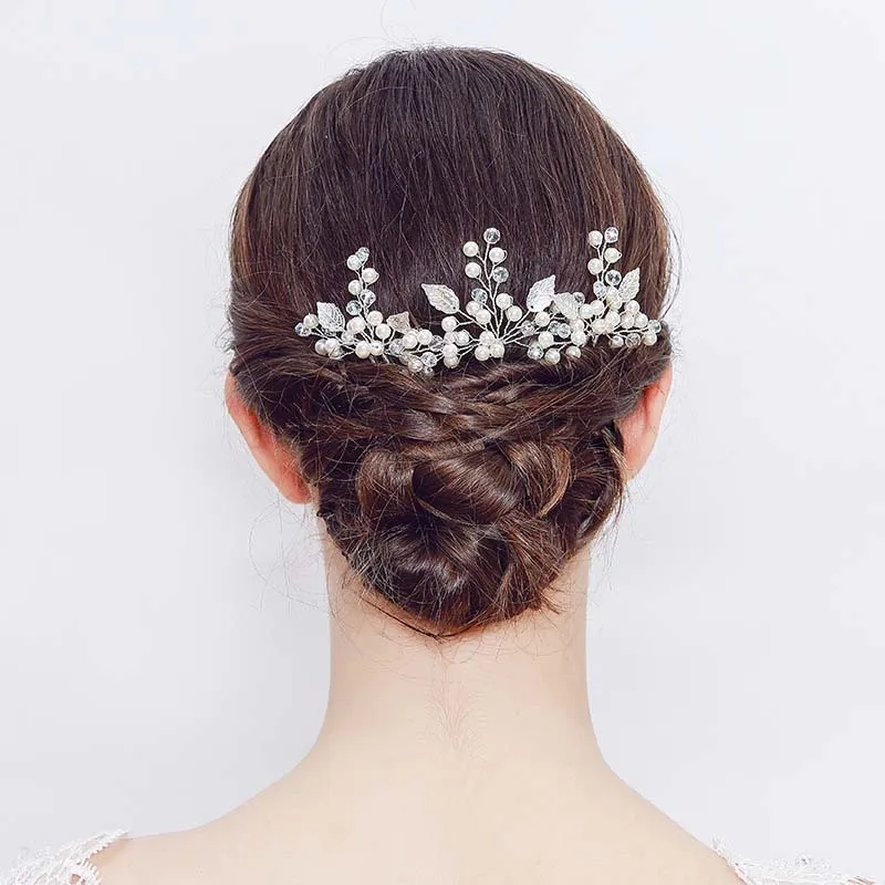 2 PCS Silver Color Leaves Simulated Pearl Bridal Hairpins Crystal Hair Sticks Headpiece Wedding Hair Accessories for Women SL
2 PCS Silver Color Leaves Simulated Pearl Bridal Hairpins Crystal Hair Sticks Headpiece Wedding Hair Accessories for Women SL