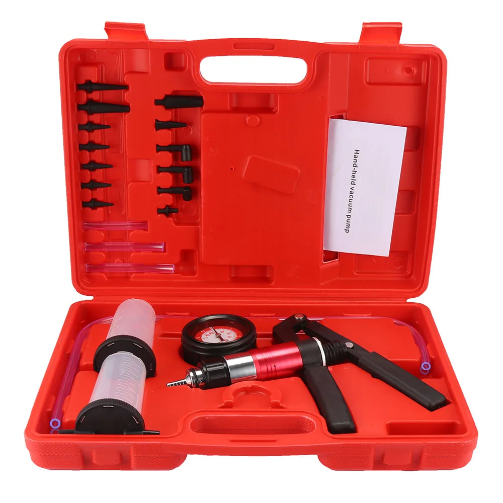 2 In 1 Hand Held DIY Brake Fluid Pressure Pump Vacuum Pump Pressure Tester Tester Kit Hand Held Vacuum Pump Brake Bleeder Set
2 In 1 Hand Held DIY Brake Fluid Pressure Pump Vacuum Pump Pressure Tester Tester Kit Hand Held Vacuum Pump Brake Bleeder Set