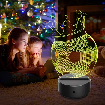 Crown Football 3D LED Lamp Touch Switch Table lampe 7 Colors Changing Night Lights Desk Lighting Novelty USB Luminaria Gifts
Crown Football 3D LED Lamp Touch Switch Table lampe 7 Colors Changing Night Lights Desk Lighting Novelty USB Luminaria Gifts
