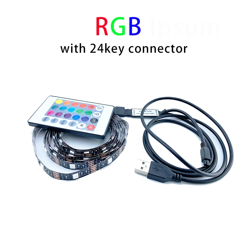 5V USB Светодиодные ленты светильник Тира светодиодных лент RGB/белый/теплый белый HD