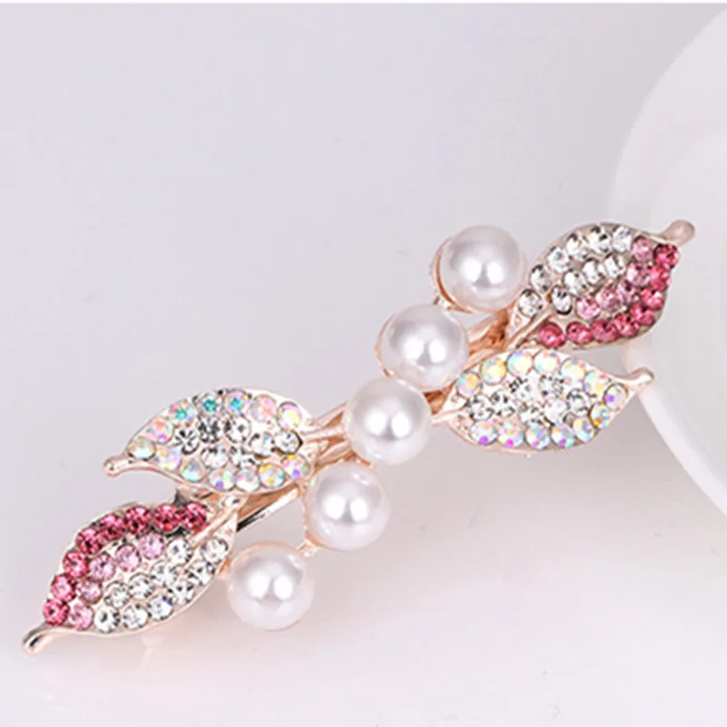 Chic Fashion Metal Leaf Shape Hair Clip Barrettes Rhinestone Crystal Pearl Hairpin Barrette Hair Claws Women Hair Styling Tool
Chic Fashion Metal Leaf Shape Hair Clip Barrettes Rhinestone Crystal Pearl Hairpin Barrette Hair Claws Women Hair Styling Tool