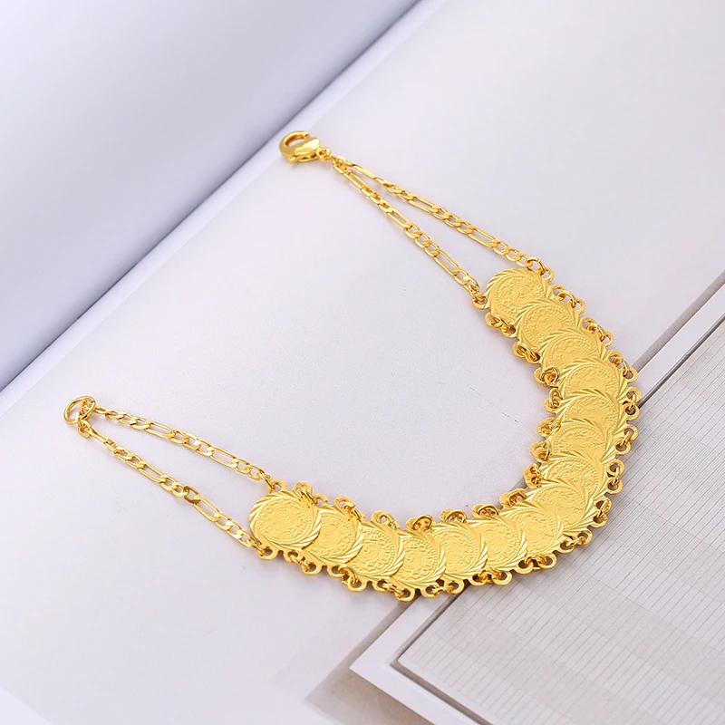 Fashion Middle Eastern Arab Muslim Money Coin Bracele for Women Gold color Coins Jewelry Accessories Gifts
Fashion Middle Eastern Arab Muslim Money Coin Bracele for Women Gold color Coins Jewelry Accessories Gifts