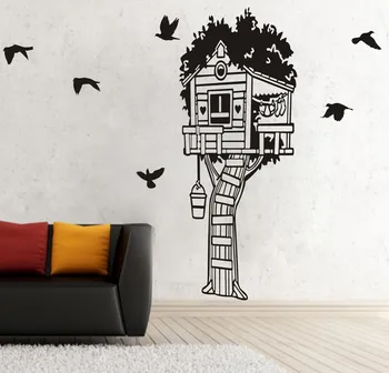 140cm Tall FOREST TREE HOUSE BIRDS Wall home Stickers Vinyl Decal Removable Mural DIY Art Wall Stickers For Kids Room D828
140cm Tall FOREST TREE HOUSE BIRDS Wall home Stickers Vinyl Decal Removable Mural DIY Art Wall Stickers For Kids Room D828