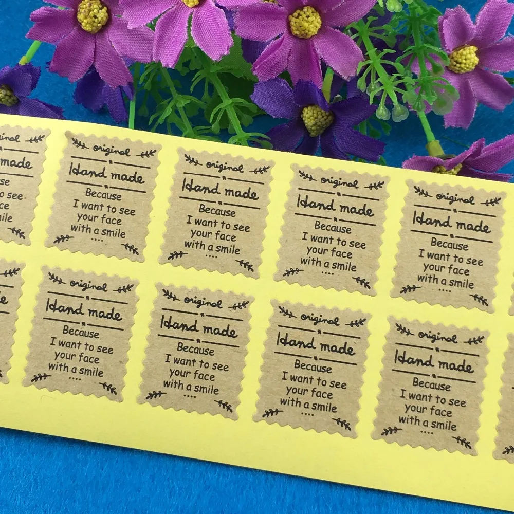 100Pcs Hot Sale Original Hand Made brown Stamp Sealing Label Kraft Sticker Cake Baking DIY Work Paper Gift Box Stickers
100Pcs Hot Sale Original Hand Made brown Stamp Sealing Label Kraft Sticker Cake Baking DIY Work Paper Gift Box Stickers
