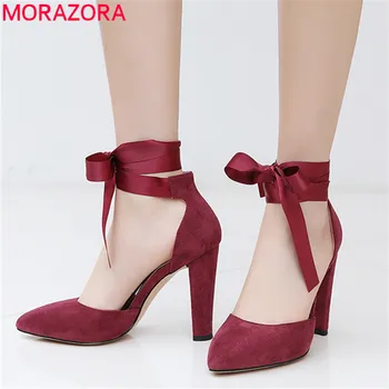 MORAZORA 2019 new fashion high heels shoes woman pointed toe lace up spring summer party wedding shoes women pumps big size 43
MORAZORA 2019 new fashion high heels shoes woman pointed toe lace up spring summer party wedding shoes women pumps big size 43