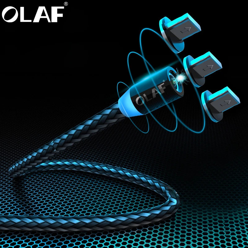 Магнитный USB-кабель OLAF 1 м 2 8 PIN для быстрой зарядки iPhone 6 7 Plus X XR XS XSMax магнитный