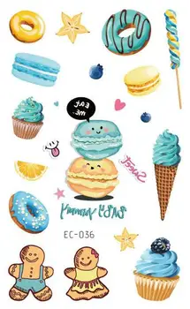 Temporary Fake Tatoo Kids Tattoo Sticker Sweet Donut Candy Cake Tatto Tatouage Waterproof tattoos Stickers For Girl Boy Children
Temporary Fake Tatoo Kids Tattoo Sticker Sweet Donut Candy Cake Tatto Tatouage Waterproof tattoos Stickers For Girl Boy Children