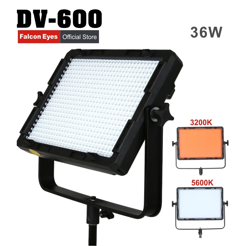 Falcon Eyes 600pcs 36W 3200/5600K Bi-Color LED Panel Fill Light Dimmable for Photography Video Film Interview Shooting DV-600
Falcon Eyes 600pcs 36W 3200/5600K Bi-Color LED Panel Fill Light Dimmable for Photography Video Film Interview Shooting DV-600
