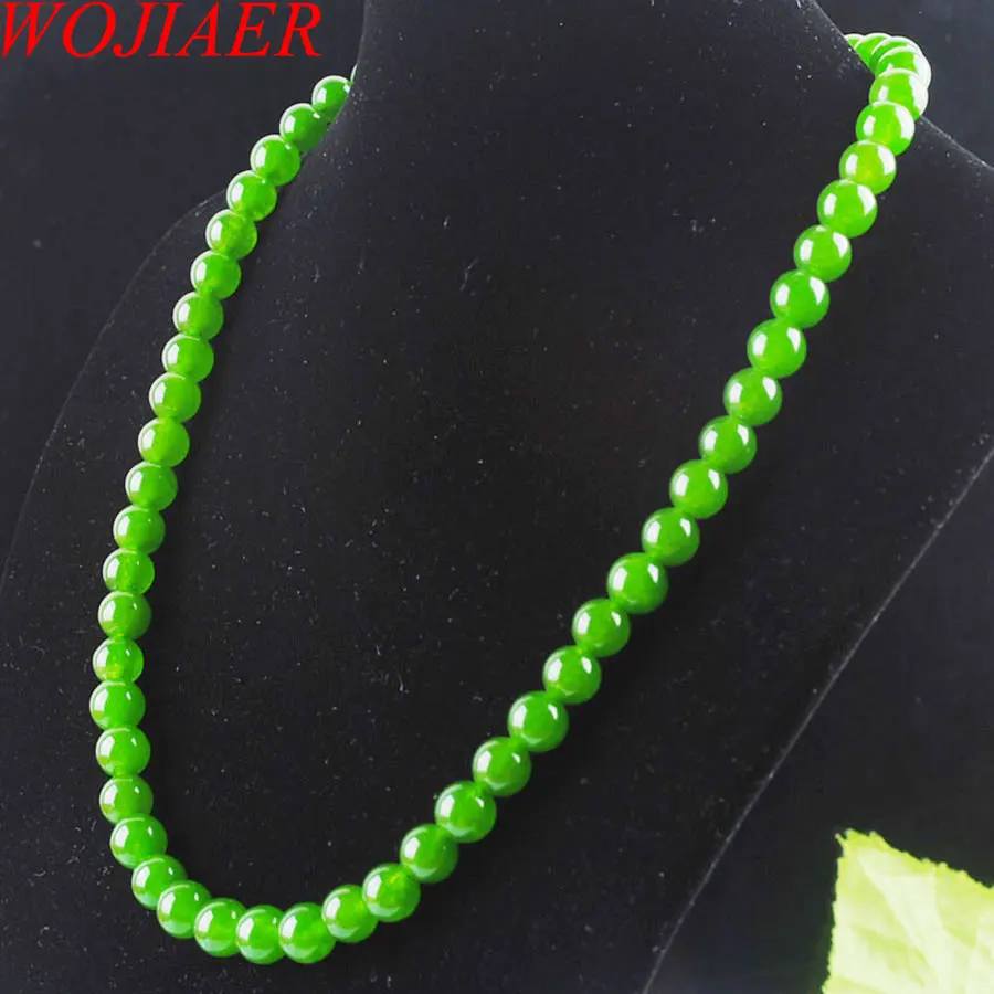 WOJIAER Free Shipping Green Jades Gem Stones Round Beads 8mm Necklace Strand 18 inches Fashion Jewelry PF3028
WOJIAER Free Shipping Green Jades Gem Stones Round Beads 8mm Necklace Strand 18 inches Fashion Jewelry PF3028