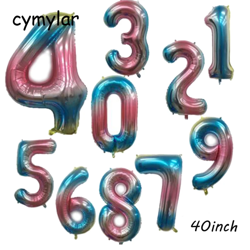 Jumbo 40inch Rainbow Gradient Color Number Foil Balloons 4D Balloon Birthday Party Decoration Wedding Baby Shower Supplies 
Jumbo 40inch Rainbow Gradient Color Number Foil Balloons 4D Balloon Birthday Party Decoration Wedding Baby Shower Supplies