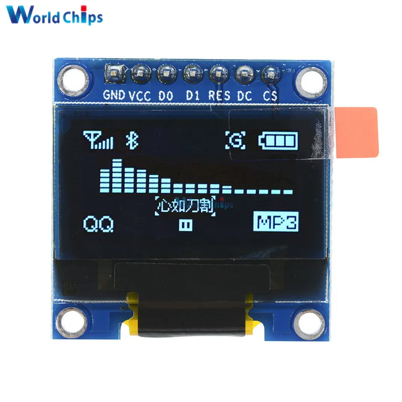 Светодиодный модуль 0 96 "0 96" Синий O светодиодный 128X64 ЖК дисплей для Arduino IIC I2C