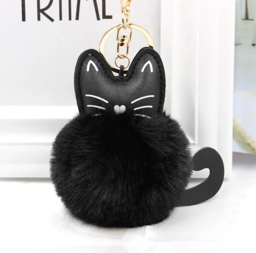 QiYuFang Car Keyring Rabbit Fur Ball Key Chain Black Cat Head Doll Keychain Animal Pompom Pendant Jewelry Snow Fur Key Holder
QiYuFang Car Keyring Rabbit Fur Ball Key Chain Black Cat Head Doll Keychain Animal Pompom Pendant Jewelry Snow Fur Key Holder