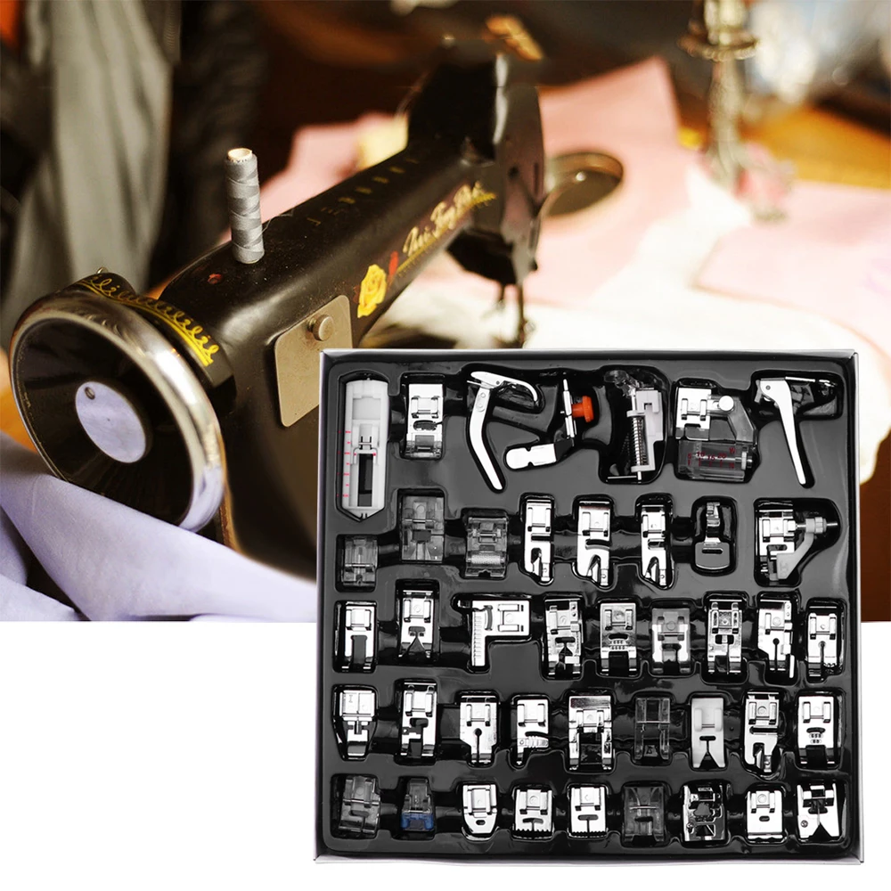 2017 Newest 42Pcs Sewing Machine Presser Foot Set Hem Foot Spare Parts Accessories For Brother Singer Home Mini Machion
2017 Newest 42Pcs Sewing Machine Presser Foot Set Hem Foot Spare Parts Accessories For Brother Singer Home Mini Machion