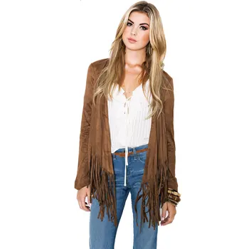 2019 New Autumn Women Fringe Jacket Women Tassel Suede Jacket Ladies Solid Faux Suede Coat Cardigan Casual Outwear
2019 New Autumn Women Fringe Jacket Women Tassel Suede Jacket Ladies Solid Faux Suede Coat Cardigan Casual Outwear