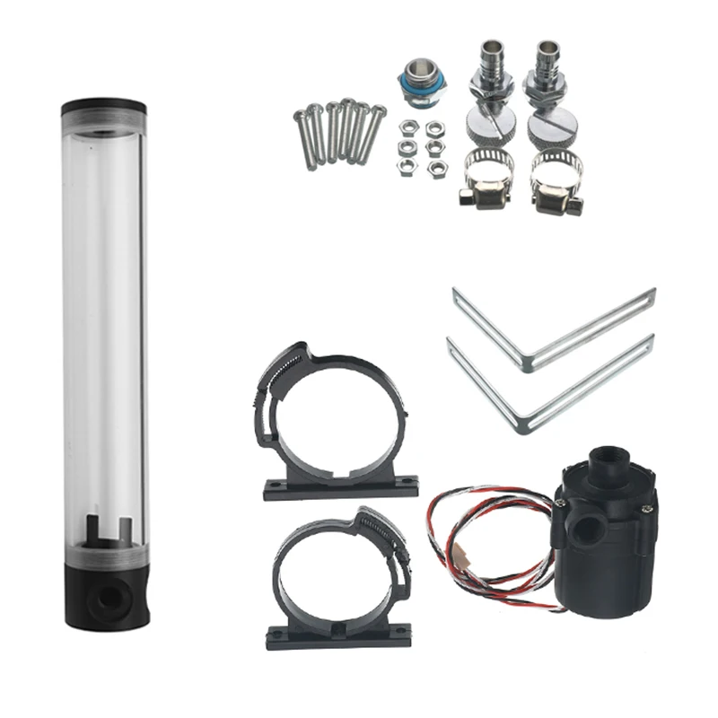 310mm Cylinder Water Tank +G1/4 Thread 19W Pump Computer Water Cooling Radiator New Computer Water Cooling Cooler For CPU
310mm Cylinder Water Tank +G1/4 Thread 19W Pump Computer Water Cooling Radiator New Computer Water Cooling Cooler For CPU