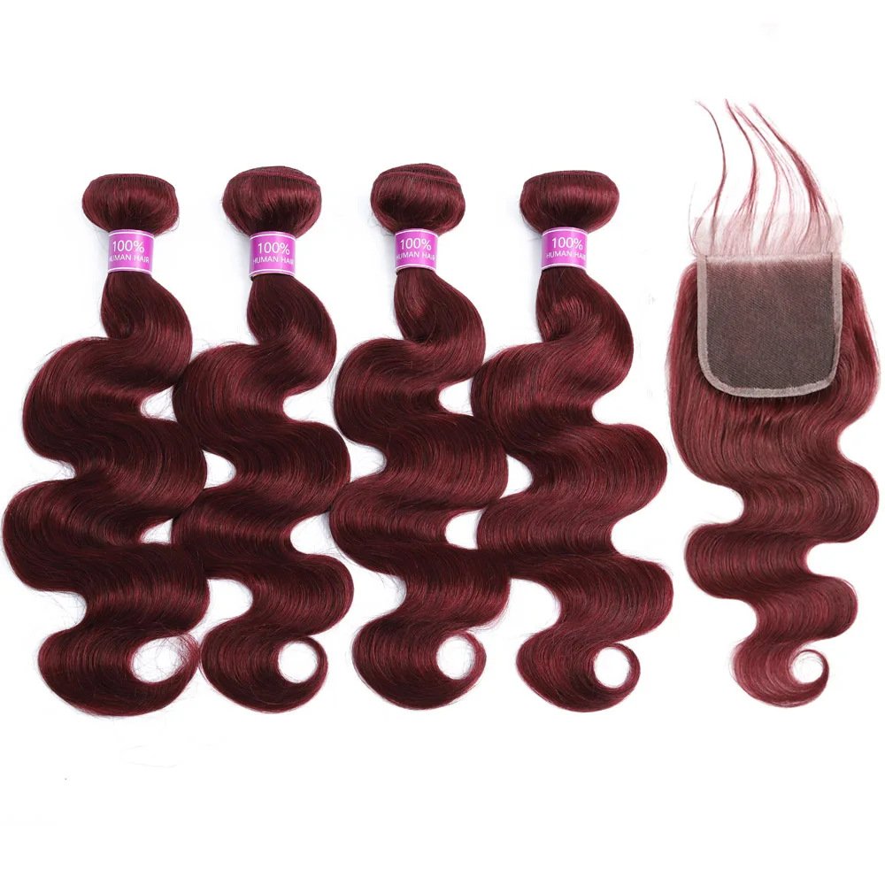 Peruvian Hair Weave Body Wave Bundles With Closure 99J Red Burgundy Remy Human Hair Extension 4 Bundles With Closure
Peruvian Hair Weave Body Wave Bundles With Closure 99J Red Burgundy Remy Human Hair Extension 4 Bundles With Closure