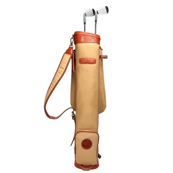 Tourbon Vintage Golf Club Bag Canvas & Leather Khaki Golf Gun Carrier w/ Pocket Fleece Padded Pencil Style Clubs Cover 89CM
Tourbon Vintage Golf Club Bag Canvas & Leather Khaki Golf Gun Carrier w/ Pocket Fleece Padded Pencil Style Clubs Cover 89CM