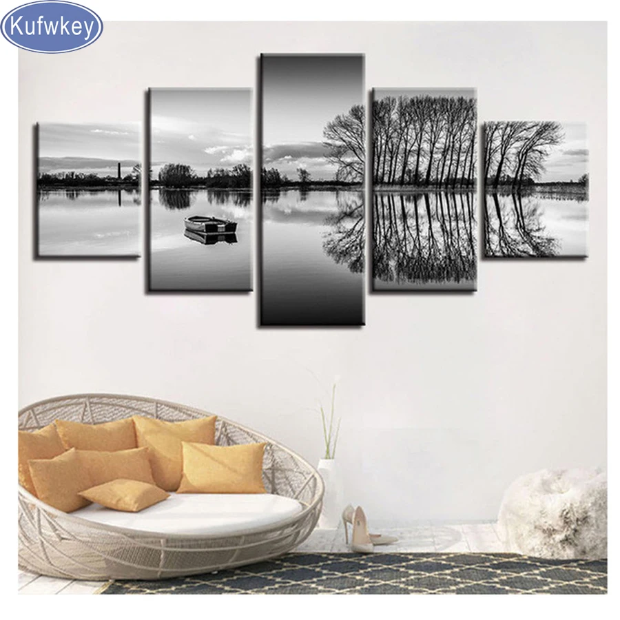 5 pcs diamond Painting cross stitch"Trees lake"3d embroidery full square rhinestone mosaic Picture black white wall decoration
5 pcs diamond Painting cross stitch"Trees lake"3d embroidery full square rhinestone mosaic Picture black white wall decoration