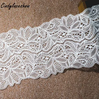 2Yards 16cm Width White Leave Elastic Lace Trim For Wedding Dress Accessories Sewing Applique Stretch French Net Lace Fabric DIY
2Yards 16cm Width White Leave Elastic Lace Trim For Wedding Dress Accessories Sewing Applique Stretch French Net Lace Fabric DIY