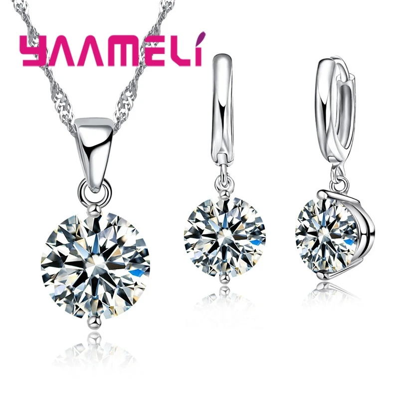 Free Shipping New Arrival Wedding Jewelry Set 925 Serling Silver Multiple Colors Cubic Zircon Necklace/Earrings Sets
Free Shipping New Arrival Wedding Jewelry Set 925 Serling Silver Multiple Colors Cubic Zircon Necklace/Earrings Sets