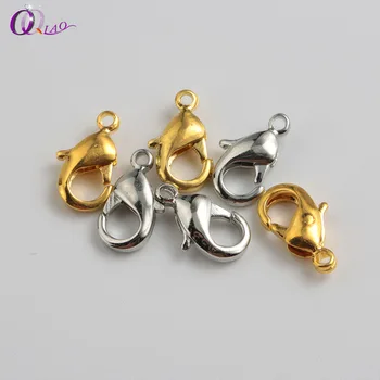 100pcs/lot 6x12mm golden sliver color Metal Lobster clasps for Jewelry Making DIY,Bracelets Necklace Accessories 
100pcs/lot 6x12mm golden sliver color Metal Lobster clasps for Jewelry Making DIY,Bracelets Necklace Accessories