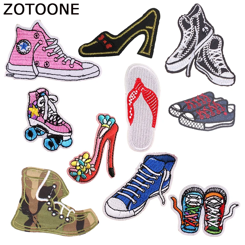 ZOTOONE Colorful Shoes Iron on Patches for Clothing Wild Decors Embroidery Patch DIY Military Cloth Badges Application Accessory
ZOTOONE Colorful Shoes Iron on Patches for Clothing Wild Decors Embroidery Patch DIY Military Cloth Badges Application Accessory