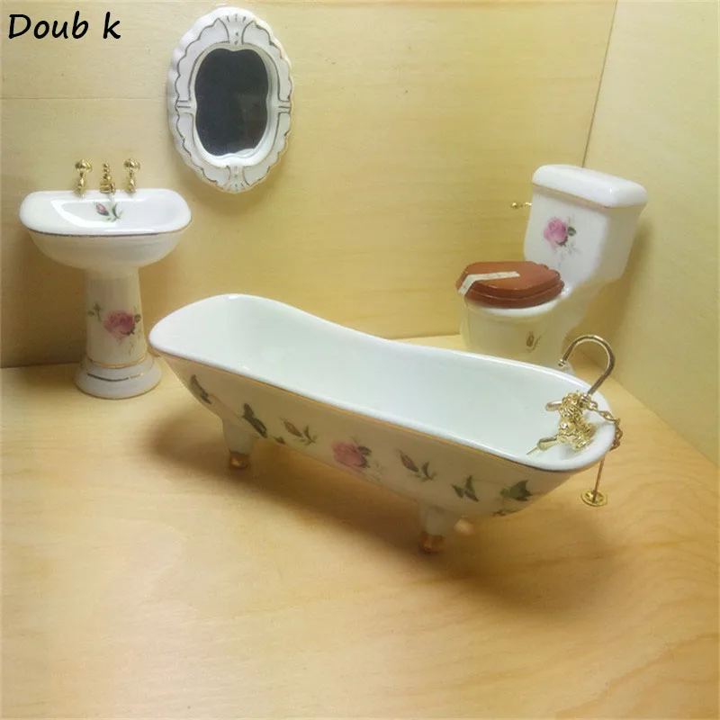 Doub K Simulation Pure white gold braided ceramic bathroom 1:12 DOLLHOUSE MINIATURE Pretend Play Furniture Mini Toys Household
Doub K Simulation Pure white gold braided ceramic bathroom 1:12 DOLLHOUSE MINIATURE Pretend Play Furniture Mini Toys Household