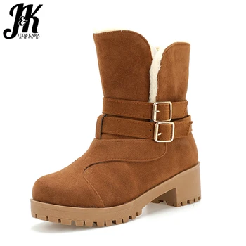 JK High Heels Women Ankle Boots Round Toe Zip Footwear Warm Plush Snow Female Boot Platform Shoes Woman Winter 2018 New Black
JK High Heels Women Ankle Boots Round Toe Zip Footwear Warm Plush Snow Female Boot Platform Shoes Woman Winter 2018 New Black